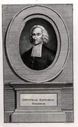 Jonathan Edwards (1703-58) (engraving) (b&w photo) | Obraz na stenu