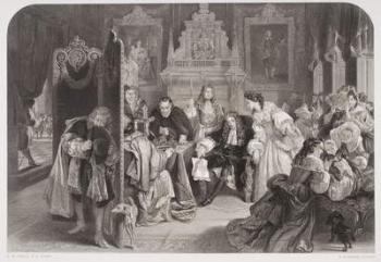 James II (1633-1701) receiving news of the landing of the Prince of Orange, engraved by F.A. Heath (engraving) | Obraz na stenu