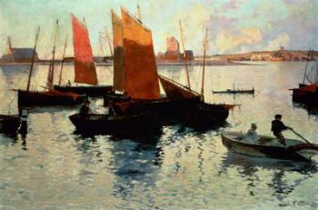 Evening Light at the Port of Camaret, 1892 (oil on canvas) | Obraz na stenu