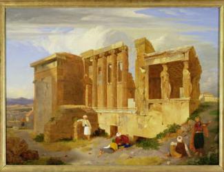 The Erechtheum, Athens, with Figures in the Foreground, 1821 (oil on canvas) | Obraz na stenu