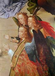 Portinari Altarpiece, central panel (detail of the angels to the right hand side), c.1479 (oil on panel) | Obraz na stenu