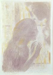 It was a religious mystery (pencil and crayon on paper) | Obraz na stenu