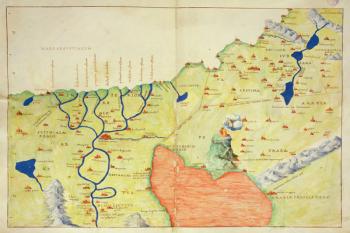 The Middle East, from an Atlas of the World in 33 Maps, Venice, 1st September 1553 (ink on vellum) (see also 330964) | Obraz na stenu