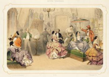 A Punch of Artists, from 'Soirees Parisiennes', engraved by j. Champagne (colour litho) | Obraz na stenu