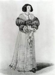 Marie-Louise Motier de La Fayette (1615-65) (engraving) (b/w photo) | Obraz na stenu