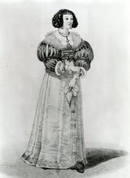 Marie-Louise Motier de La Fayette (1615-65) (engraving) (b/w photo) | Obraz na stenu