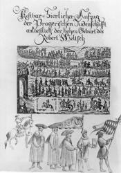 Jewish procession (engraving) | Obraz na stenu