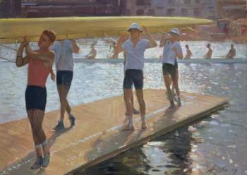 Raft walk, 1994 (oil on canvas) | Obraz na stenu