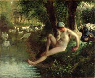 The Bather, 1863 (oil on canvas) | Obraz na stenu