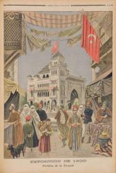 The Turkish Pavilion at the Universal Exhibition of 1900, Paris, illustration from 'Le Petit Journal', 3rd June 1900 (colour litho) | Obraz na stenu