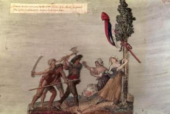 Fanatic Peasants in the Chouan War (gouache on paper) | Obraz na stenu