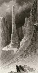 Tennyson's Monument, engraved by J. McGoffin, from 'Arctic Explorations in the Years 1853, 54, 55', Volume I, by Doctor Elisha Kent Kane (1820-57) published Philadelphia, 1856 (litho) | Obraz na stenu