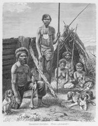 Queensland aborigines, engraved from a photograph by E. Krell, from 'The History of Mankind', Vol.1, by Prof. Friedrich Ratzel, 1896 (engraving) | Obraz na stenu