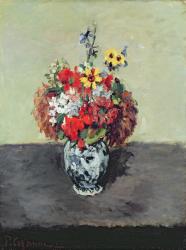 Flowers in a Delft vase, c.1873-75 (oil on canvas) | Obraz na stenu