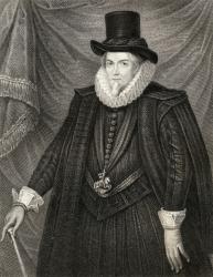 Portrait of Thomas Cecil (1542-1623), 1st Earl of Exeter, from 'Lodge's British Portraits', 1823 (litho) | Obraz na stenu