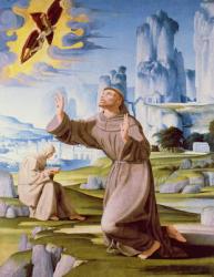 St. Francis Receiving the Stigmata (tempera on panel) (see also 170219) | Obraz na stenu