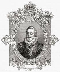 Henri IV, engraved by Pannemaker-Ligny, from 'Histoire de la Revolution Francaise' by Louis Blanc (1811-82) (engraving) | Obraz na stenu