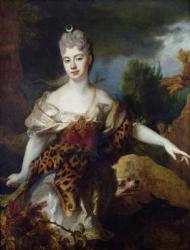 Portrait of Mademoiselle de Barral as Diana, c.1714 (oil on canvas) | Obraz na stenu