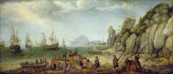 Wild goat hunting on the coast, 1620 (oil on panel) (see also 152264) | Obraz na stenu