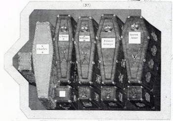 Royal Coffins at Westminster Abbey (engraving) | Obraz na stenu