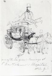 Surgeon's Carriage at St. Bartholomews Hospital, London, 1833 (pencil on paper) | Obraz na stenu