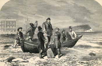 Landing of Louis Phillipe in England, 19th Century (engraving) | Obraz na stenu