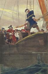 Walking the Plank, engraved by Anderson (engraving) | Obraz na stenu