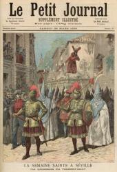 Holy Week in Seville: Good Friday Procession, from 'Le Petit Journal', 28th March 1891 (colour litho) | Obraz na stenu