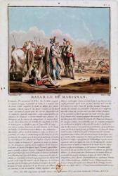 Episode of the Battle of Marignan, 14th September 1515, 1790 (coloured engraving) | Obraz na stenu