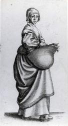 Maid returning from market, 1640 (etching) | Obraz na stenu