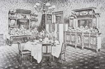 Family dining room of The White House in the 1890s, Washington D.C., United States of America (litho) | Obraz na stenu