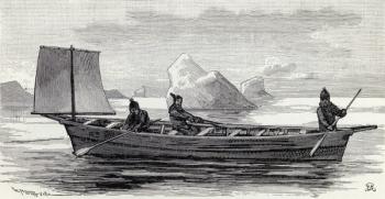 Eskimos in an umiak, from 'The English Illustrated Magazine', 1891-92 (litho) | Obraz na stenu