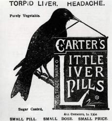 Advertisement for 'Carter's Little Liver Pills', c.1880-1900 (litho) | Obraz na stenu