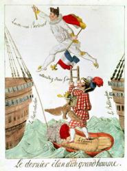 The Last Leap of a Great Man, 1815 (coloured engraving) | Obraz na stenu