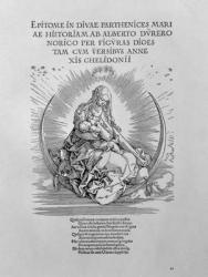 Madonna as nursing mother and divine being, title page to the series 'The Life of the Virgin', pub. 1511 (woodcut) | Obraz na stenu