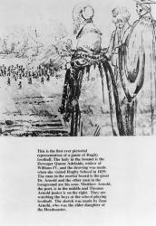 Queen Adelaide watching rugby football, 1839 (drawing) | Obraz na stenu