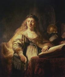 Saskia as Minerva (oil on canvas) | Obraz na stenu