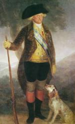 Portrait of King Charles IV of Spain hunting (oil on canvas) | Obraz na stenu