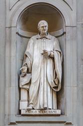 Florence, Florence Province, Tuscany, Italy. Statue in Piazzale degli Uffizi of Italian physician Paolo Mascagni 1755-1815, who first completely described the lymphatic system. (photo) | Obraz na stenu