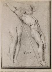 Christ on the cross, c.1685 (pierre noire & white chalk highlights on beige paper) | Obraz na stenu