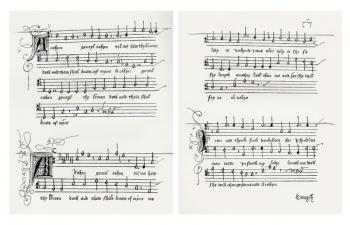 A Robyn, poem by Sir Thomas Wyatt, also spelled Wiat, set to music by William Cornysh. After the original from the song book of Henry VIII in the British Museum. From The Poems of Sir Thomas Wiat, published 1913. | Obraz na stenu