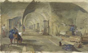 Interior of Fort Nicholas, Sebastopol, Crimea (w/c on paper) | Obraz na stenu