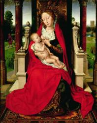 Madonna and Child Enthroned, c.1492-94 (oil on panel) | Obraz na stenu