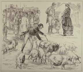 Boycotting in Ireland, from 'The Illustrated London News', 4th October 1886 (engraving) | Obraz na stenu