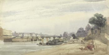 The Pont des Arts, Paris (w/c on paper) | Obraz na stenu