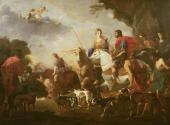 Dido and Aeneas Hunting (oil on canvas) | Obraz na stenu