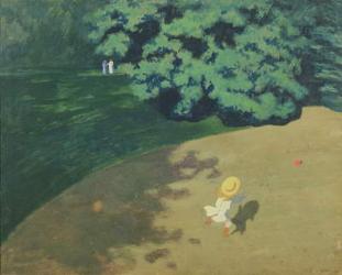 The Balloon or Corner of a Park with a Child Playing with a Balloon, 1899 (oil on card on panel) | Obraz na stenu