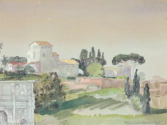 Palatine Hill from the Colosseum, 1927 (w/c on paper) | Obraz na stenu