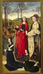 The Portinari Altarpiece, St. Mary Magdalen and St. Margaret with Maria Baroncelli and Daughter Margherita Portinari, Right Wing, c.1479 (oil on panel) | Obraz na stenu