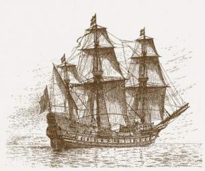 The Swedish flagship Mars, before the Battle of Gotland-Oland (etching) | Obraz na stenu